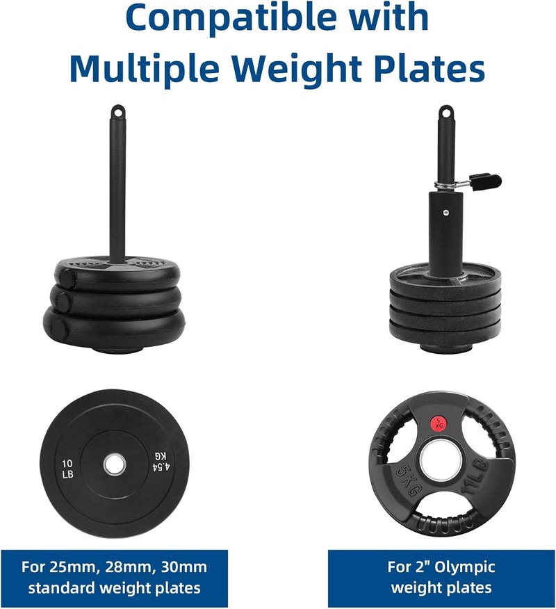 LFJ Weight Loading Pin with Carabiner fit 1 inch and 2 inch Olympic Weight Plate for Cable Pulley System LAT Pulldown - Image 5